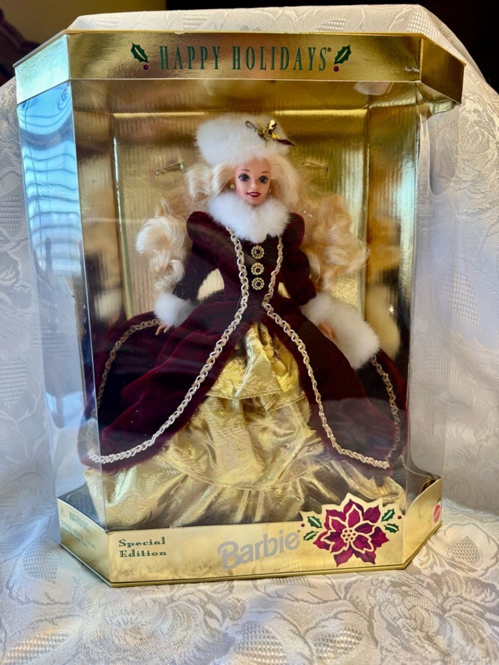 Mattel 1996 Happy Holidays Barbie Doll (Special Edition).  15646